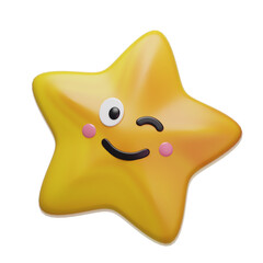 yellow star 3d illustration