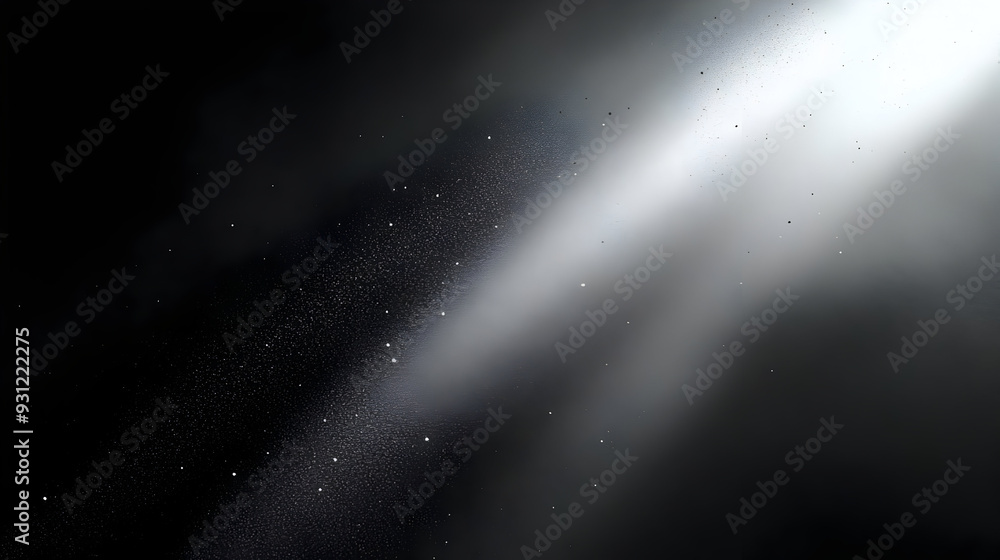 Poster abstract light rays create a mystical atmosphere with particles.
