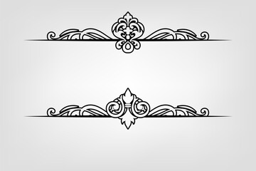 Classic Vitage Wedding Ornaments Frames Separator Elements Classic Vintage Wedding Invitation Hand Drawn Ornate the Calligraphy Poster Victorian Style