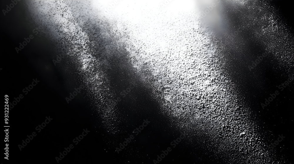 Poster abstract light rays creating a textured surface in monochrome.
