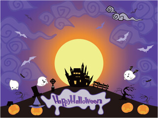 Halloween purple background