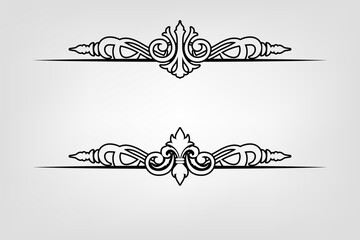 Classic Vitage Wedding Ornaments Frames Separator Elements Classic Vintage Wedding Invitation Hand Drawn Ornate the Calligraphy Poster Victorian Style