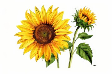 the AI Image Generator, Stunning Closeup of a Vibrant Yellow Sunflower