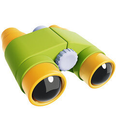 Binoculars Isolated 3D Illustration