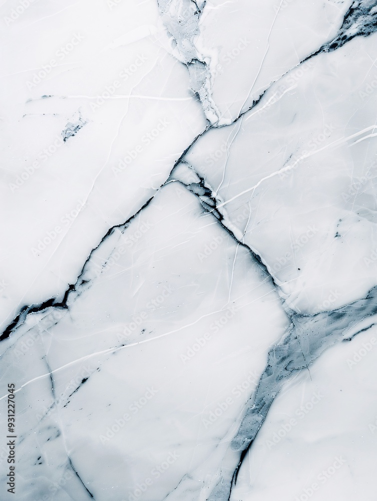 Poster classic white marble texture with fine gray patterns, ideal for a minimalist background with abundan