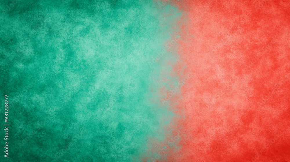 Poster abstract christmas grunge texture in faded green and red with rough brush strokes and subtle distres