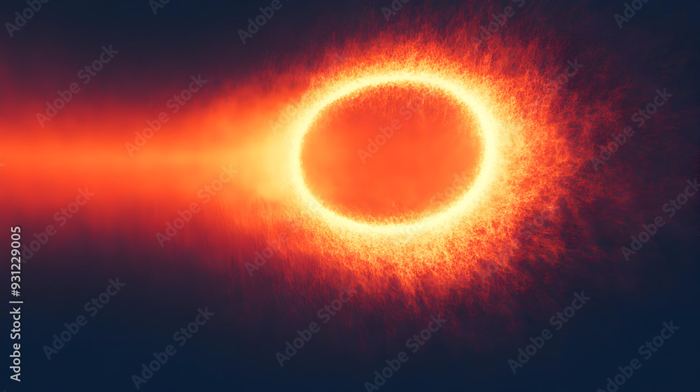 Aufkleber abstract visualization of a circular light pattern.