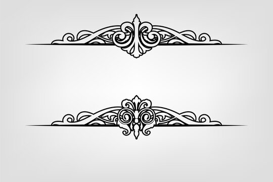 Classic Vitage Wedding Ornaments Frames Separator Elements Classic Vintage Wedding Invitation Hand Drawn Ornate the Calligraphy Poster Victorian Style