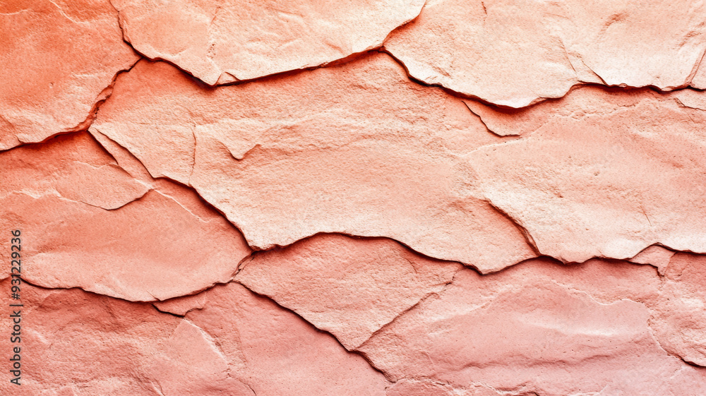 Poster coarse stone texture in warm terracotta and dusty pink for world mental health day rough surface wit