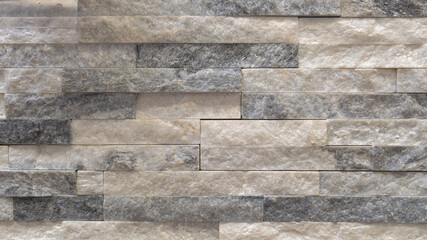 White gray beige wall stone mosaic tiles texture background