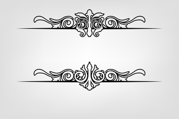 Classic Vitage Wedding Ornaments Frames Separator Elements Classic Vintage Wedding Invitation Hand Drawn Ornate the Calligraphy Poster Victorian Style