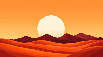 Warm sunset orange background with faint harvest moon patterns autumnal Mid Autumn Festival vibe peaceful and harmonious tones for seasonal designs 