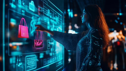 virtual shopping in shop	