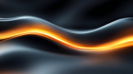 Abstract wave pattern with glowing orange highlights on a dark background.