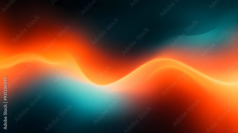 Poster abstract wave pattern with vibrant colors and smooth gradients.