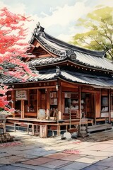 Fototapeta premium the AI Image Generator, Chinese architecture in Palace,