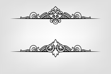 Classic Vitage Wedding Ornaments Frames Separator Elements Classic Vintage Wedding Invitation Hand Drawn Ornate the Calligraphy Poster Victorian Style