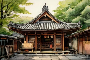 the AI Image Generator, Chinese architecture in Palace,