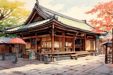 Fototapeta premium the AI Image Generator, Chinese architecture in Palace,