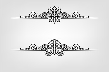 Classic Vitage Wedding Ornaments Frames Separator Elements Classic Vintage Wedding Invitation Hand Drawn Ornate the Calligraphy Poster Victorian Style