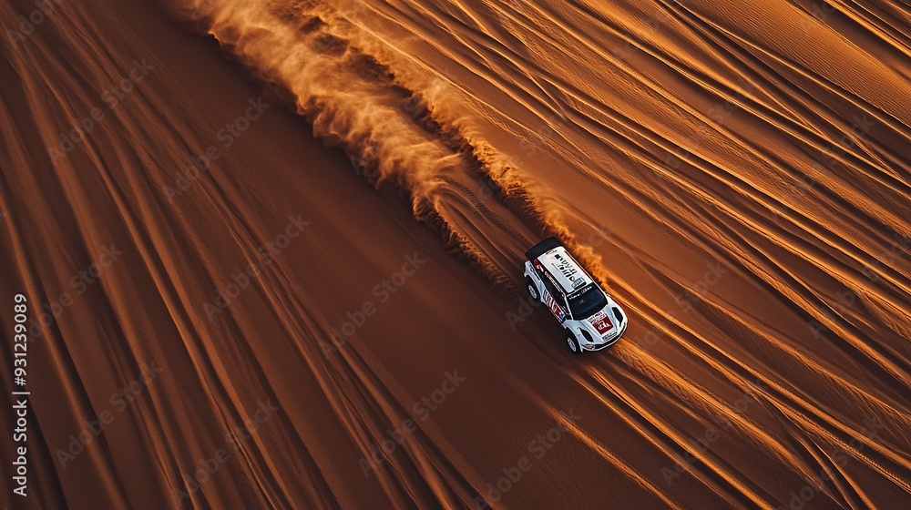 Wall mural rally in the desert