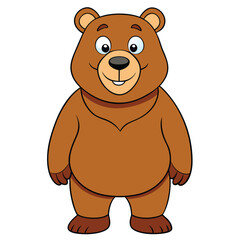 bear white background vector illustration