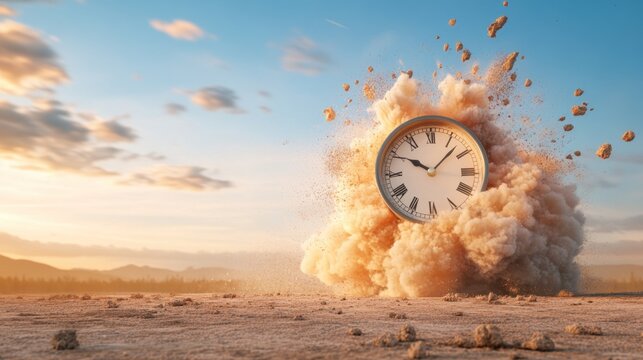 Concept of a time bomb, countdown in a work and deadline.