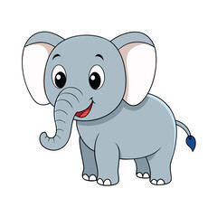 elephant white background vector illustration