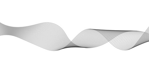 Abstract Gray wavy business and banner curve line background. Digital future technology concept. Line art striped graphic template, banner background. Vector illustration.