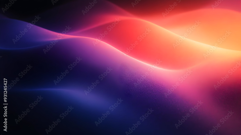 Poster abstract waves of color in a smooth, flowing gradient.