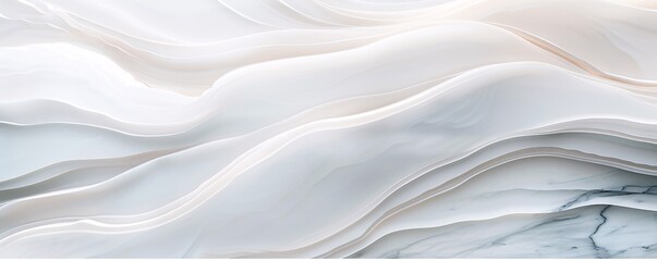 Fototapeta premium Smooth marble surface with delicate swirls of light gray, offering a sophisticated backdrop with generous copy space