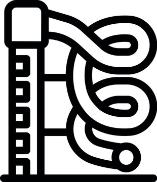 recommend clip art: Tall and curvy waterslide perfect for a refreshing plunge on a hot summer day at the water park