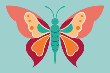 A butterfly with wings made up of different parts