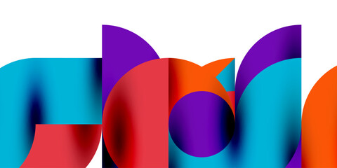 Shadow effect shiny circles and round triangles geometric modern art. Vector Illustration For Wallpaper, Banner, Background, Card, Book Illustration, landing page