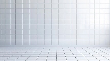 eramic brick wall and floor tiles mosaic background in bathroom and kitchen clean. Design pattern geometric with grid wallpaper decoration. Generative ai