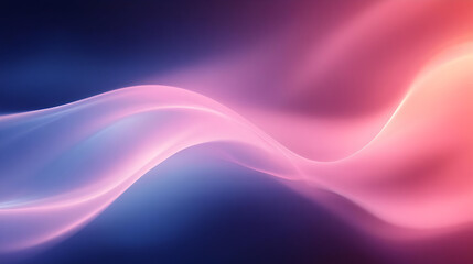 Abstract waves of pink and blue light creating a smooth gradient.