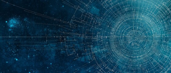 Digital tech blueprint pattern, Generative AI