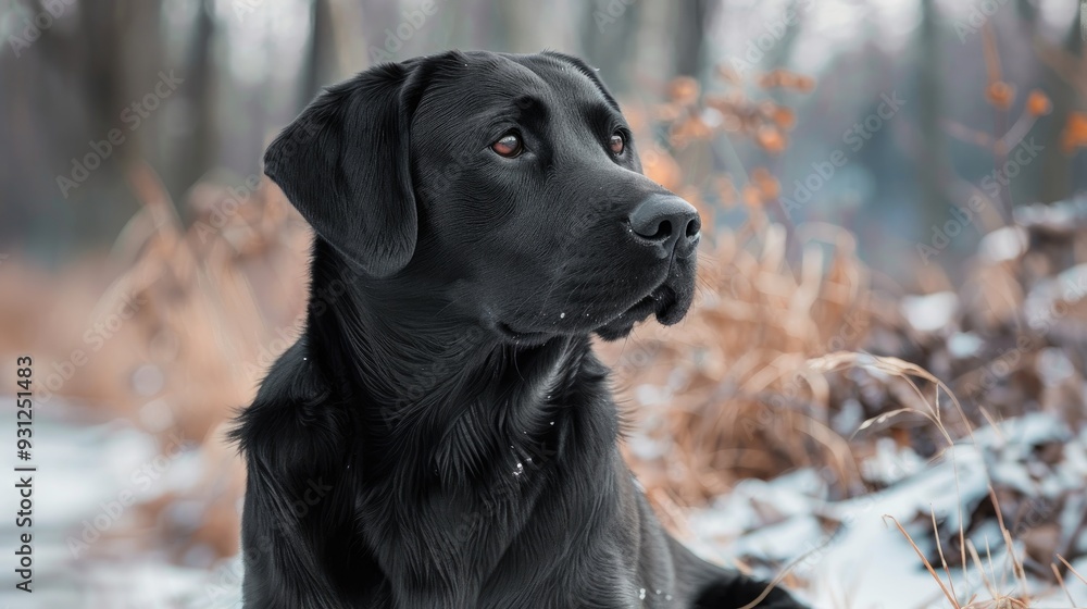 Canvas Prints Dark Labrador retriever