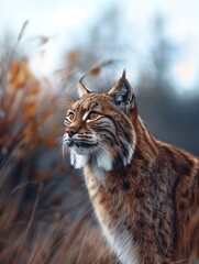 Obraz premium Wild Fishing Cat, Forest Predator, Majestic Feline in Nature