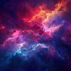 Fototapeta premium Cosmic Nebula: A Symphony of Colors