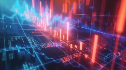 A conceptual image of a graph showing inflation trends and arrows indicating persistent challenges in a generic financial market, representing global financial stability issues