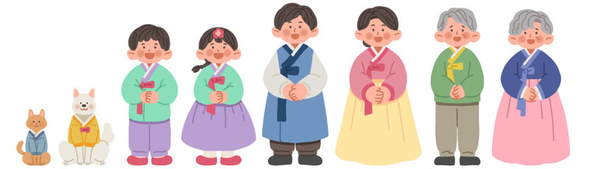 한복을 입은 대가족 © naeun