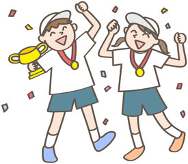 運動会の子ども達