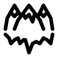 icefall, ice fall, ice slide, iceberg, ice, geography, geographic outline icon