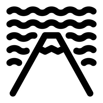 seamount, mountain, sea, volcano, geography, geographic outline icon
