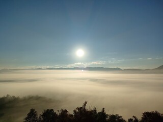 sunrise in the mountains