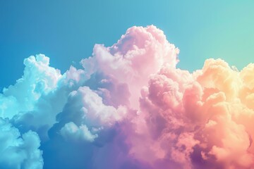 Fototapeta premium A holographic cloud, shifting and changing colors as it moves