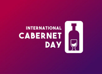 International Cabernet Day. Gradient background.
