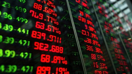 Fototapeta premium The Dynamic Background of Electronic Stock Exchange Business: A Hub of Financial Transactions and Market Dynamics.