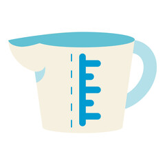 measuring cup flat icon